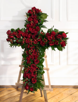 Wieniec pogrzebowy nowoczesny „Krzyż Pamięci”