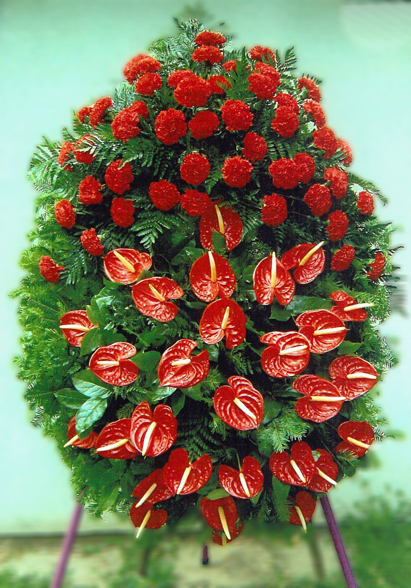 Wieniec pogrzebowy „Czerwień Pożegnania” - obrazek 2